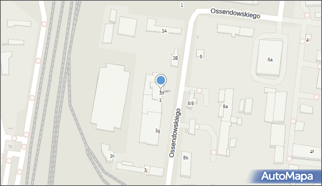 Łódź, Ossendowskiego Ferdynanda, 3d, mapa Łodzi