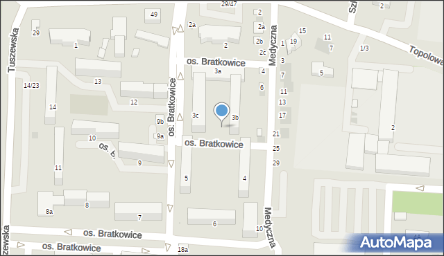Łowicz, Osiedle Bratkowice, 3d/10, mapa Łowicza