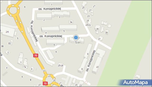 Łowicz, Osiedle Konopnickiej Marii, 7, mapa Łowicza