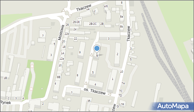 Łowicz, Osiedle Tkaczew, 6, mapa Łowicza
