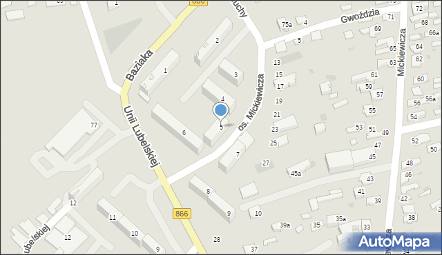 Lubaczów, Osiedle Mickiewicza Adama, 5, mapa Lubaczów