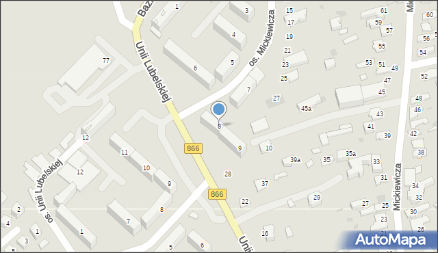 Lubaczów, Osiedle Mickiewicza Adama, 8, mapa Lubaczów