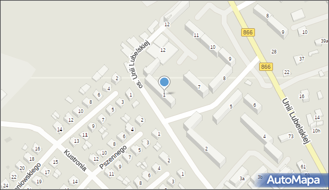 Lubaczów, Osiedle Unii Lubelskiej, 1, mapa Lubaczów