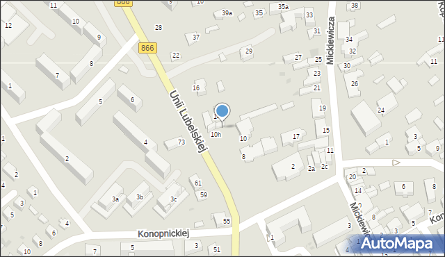 Lubaczów, Osiedle Unii Lubelskiej, 10d, mapa Lubaczów
