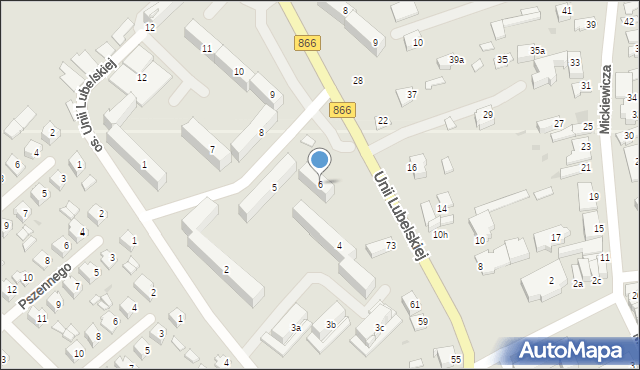 Lubaczów, Osiedle Unii Lubelskiej, 6, mapa Lubaczów