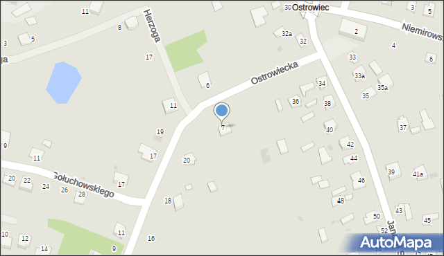 Lubaczów, Ostrowiecka, 7, mapa Lubaczów