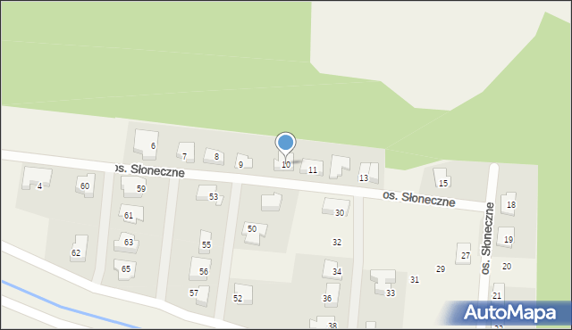 Lubieszów, Osiedle Słoneczne, 10, mapa Lubieszów