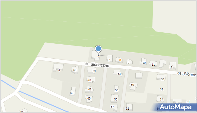 Lubieszów, Osiedle Słoneczne, 6, mapa Lubieszów