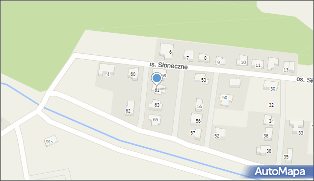 Lubieszów, Osiedle Słoneczne, 61, mapa Lubieszów