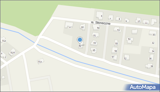 Lubieszów, Osiedle Słoneczne, 62, mapa Lubieszów