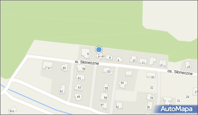 Lubieszów, Osiedle Słoneczne, 7, mapa Lubieszów