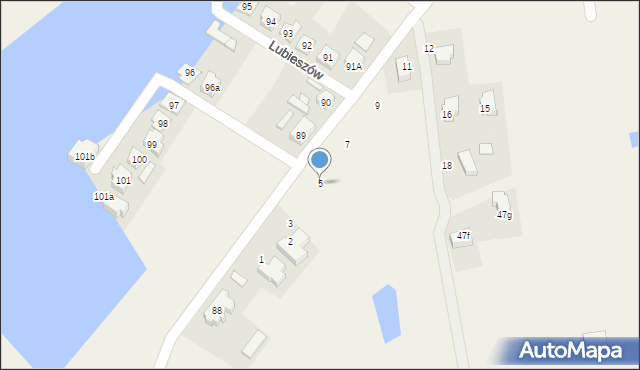 Lubieszów, Osiedle Zielona Polana, 5, mapa Lubieszów