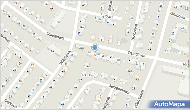 Lubin, Osiedlowa, 22, mapa Lubin