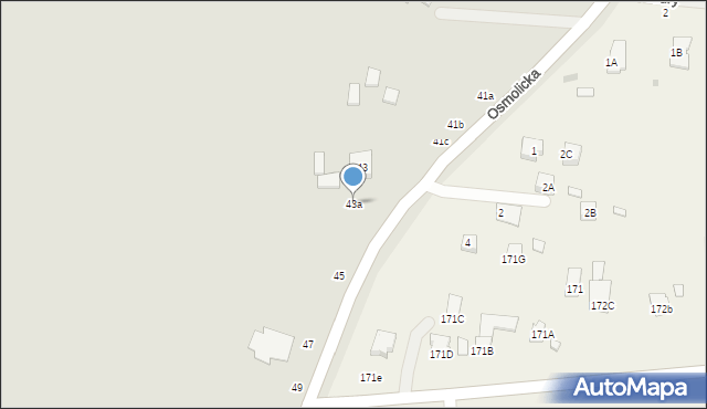 Lublin, Osmolicka, 43a, mapa Lublina