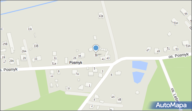 Lubliniec, Osiedle Posmyk, 39, mapa Lubliniec