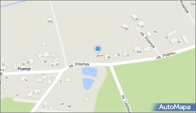 Lubliniec, Osiedle Posmyk, 47, mapa Lubliniec