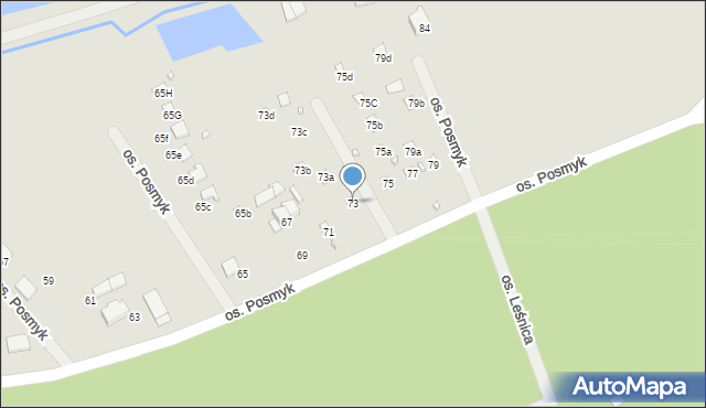 Lubliniec, Osiedle Posmyk, 73, mapa Lubliniec