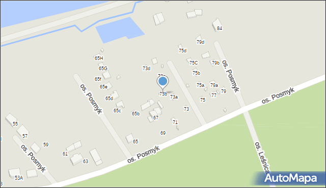 Lubliniec, Osiedle Posmyk, 73b, mapa Lubliniec