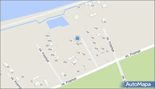 Lubliniec, Osiedle Posmyk, 73c, mapa Lubliniec