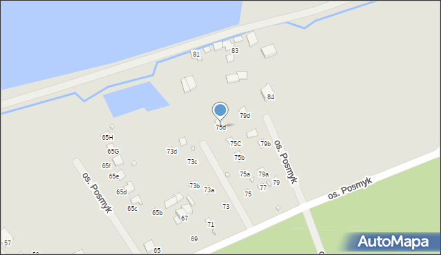 Lubliniec, Osiedle Posmyk, 75d, mapa Lubliniec