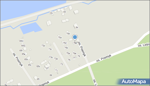 Lubliniec, Osiedle Posmyk, 79b, mapa Lubliniec