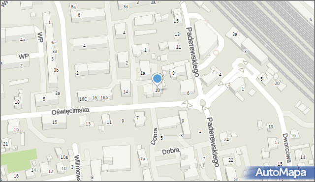 Lubliniec, Oświęcimska, 10, mapa Lubliniec