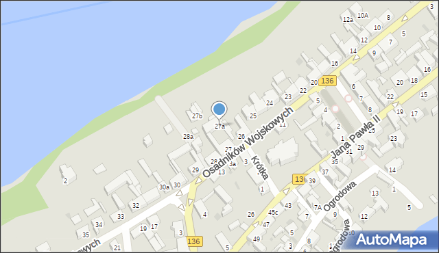 Lubniewice, Osadników Wojskowych, 27a, mapa Lubniewice