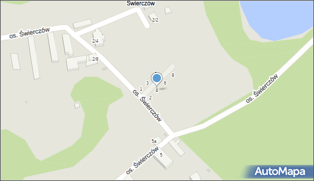 Lubniewice, Osiedle Błoto, 4, mapa Lubniewice