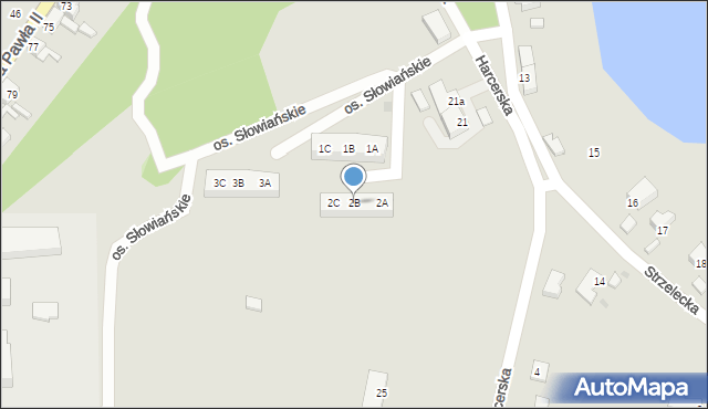 Lubniewice, Osiedle Słowiańskie, 2B, mapa Lubniewice