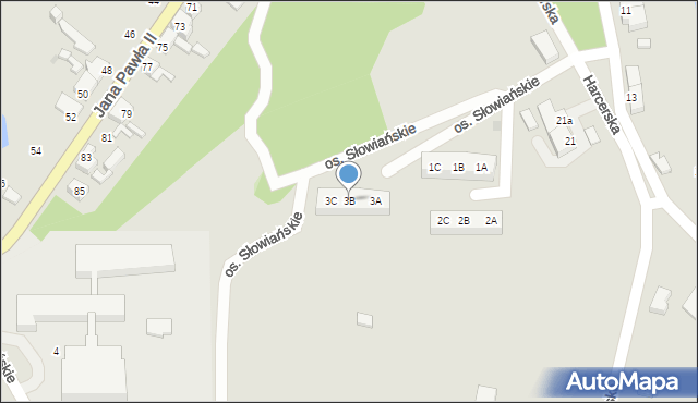 Lubniewice, Osiedle Słowiańskie, 3B, mapa Lubniewice
