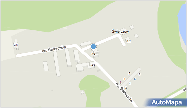 Lubniewice, Osiedle Świerczów, 2/4, mapa Lubniewice
