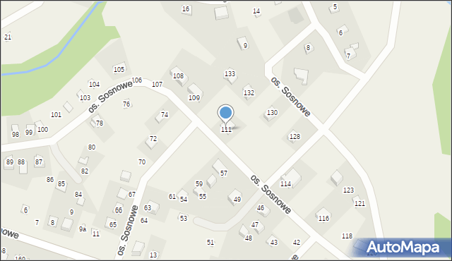 Lubochnia, Osiedle Sosnowe, 111, mapa Lubochnia