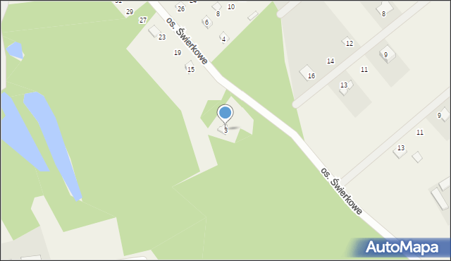Lubochnia, Osiedle Świerkowe, 3, mapa Lubochnia