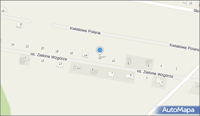 Lubosz, Osiedle Zielone Wzgórze, 12, mapa Lubosz