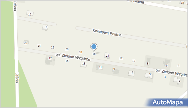 Lubosz, Osiedle Zielone Wzgórze, 16, mapa Lubosz