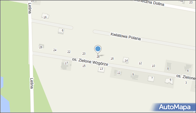 Lubosz, Osiedle Zielone Wzgórze, 18, mapa Lubosz