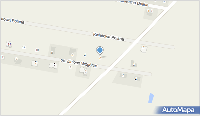 Lubosz, Osiedle Zielone Wzgórze, 2, mapa Lubosz