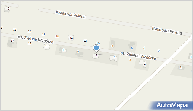 Lubosz, Osiedle Zielone Wzgórze, 7, mapa Lubosz