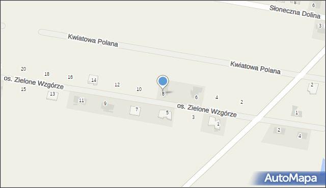 Lubosz, Osiedle Zielone Wzgórze, 8, mapa Lubosz