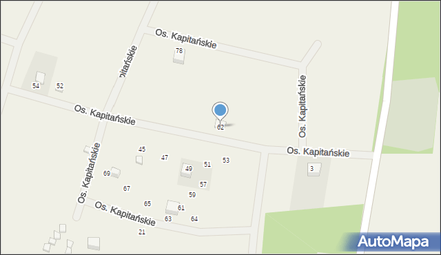 Łukęcin, Osiedle Kapitańskie, 62, mapa Łukęcin
