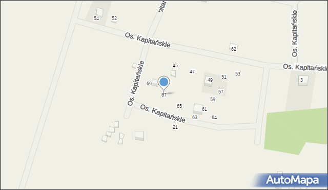 Łukęcin, Osiedle Kapitańskie, 67, mapa Łukęcin
