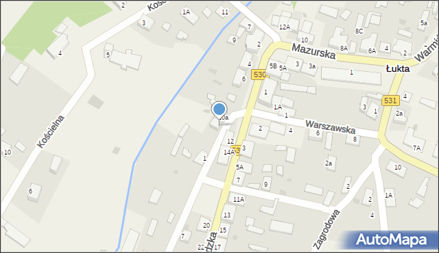 Łukta, Ostródzka, 10b, mapa Łukta