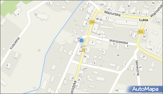 Łukta, Ostródzka, 12, mapa Łukta