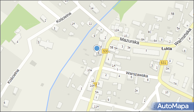 Łukta, Ostródzka, 6B, mapa Łukta