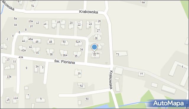Lusina, Osiedle Dębowe, 32, mapa Lusina