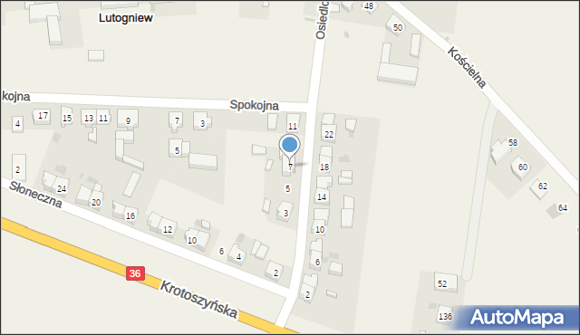 Lutogniew, Osiedlowa, 7, mapa Lutogniew