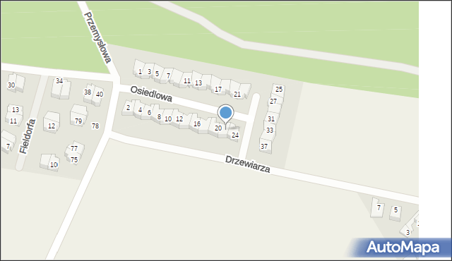 Luzino, Osiedlowa, 22, mapa Luzino