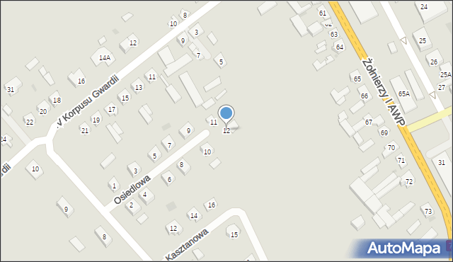 Magnuszew, Osiedlowa, 12, mapa Magnuszew