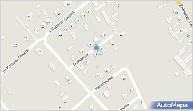 Magnuszew, Osiedlowa, 6, mapa Magnuszew