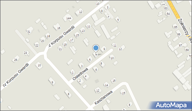 Magnuszew, Osiedlowa, 7, mapa Magnuszew